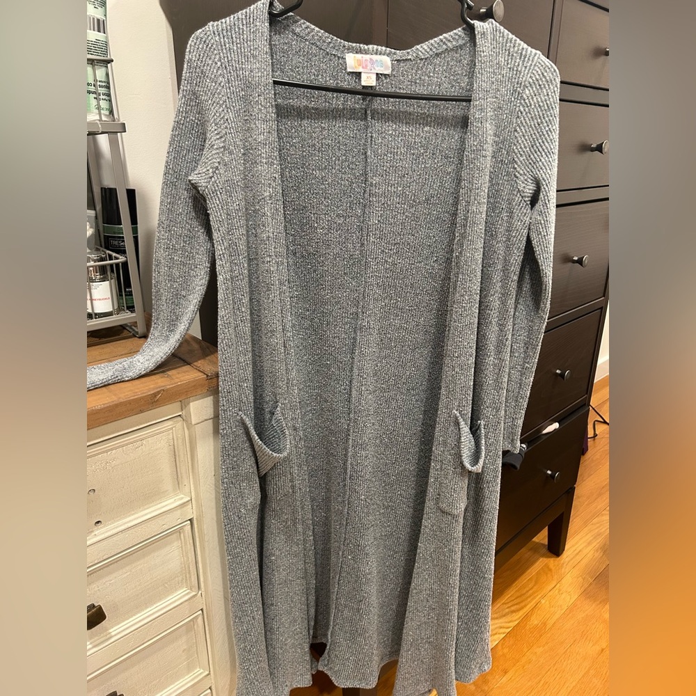 Long grey cardigan